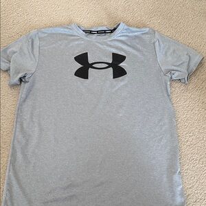 Under Armour Boy’s Light Gray Short Sleeve Rashguard